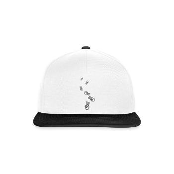 Paix de la main - Casquette snapback - blanc/noir - Devant