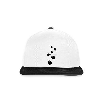 Apfel Symbol - Snapback Cap - Weiß/Schwarz - Vorne
