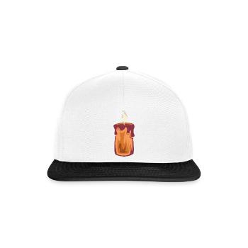 Bougie Illustration de lumière de Noël 1er Avent - Casquette snapback - blanc/noir - Devant