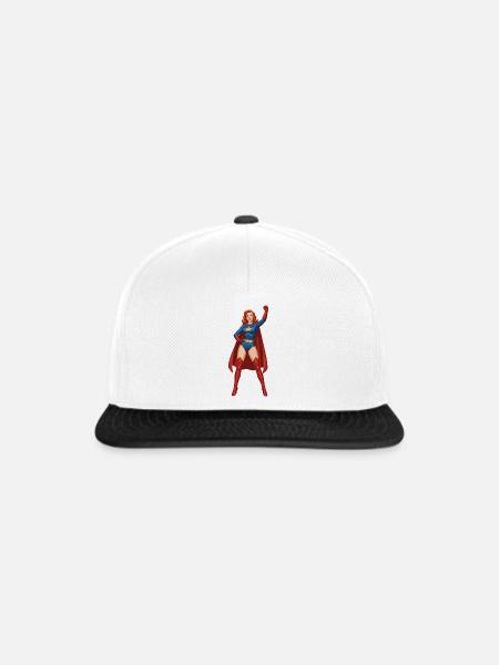 Superfrau - Snapback Cap - Weiß/Schwarz