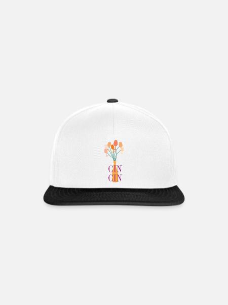 Aperitif Typografie - Snapback Cap - Weiß/Schwarz