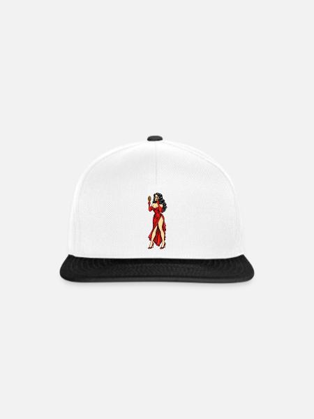 MAKABRE VANITAS REDLIPS - Snapback Cap - Weiß/Schwarz