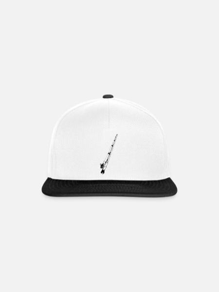 Angelrute - Snapback Cap - Weiß/Schwarz
