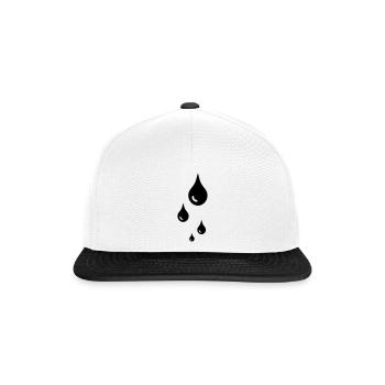 tropfen - Snapback Cap - Weiß/Schwarz - Vorne