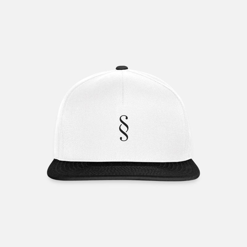 Paragraph Richter Jura Student - Snapback Cap - Weiß/Schwarz