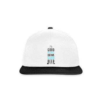 Bier - Snapback Cap - Weiß/Schwarz - Vorne