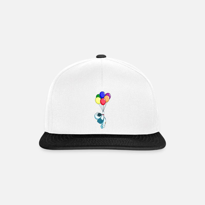 Astronaut Regenbogen Luftballons LGBT Gay Pride - Snapback Cap - Weiß/Schwarz