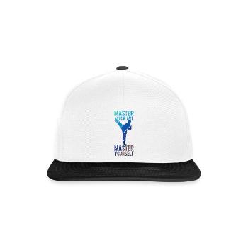 Koreanischer Kampfsport Taekwondo - Snapback Cap - Weiß/Schwarz - Vorne