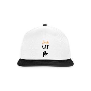 Look Cat - Casquette snapback - blanc/noir - Devant