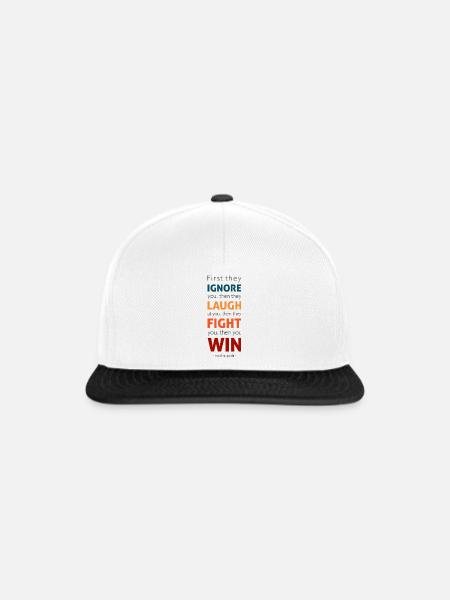 Dann gewinnst du - Snapback Cap - Weiß/Schwarz
