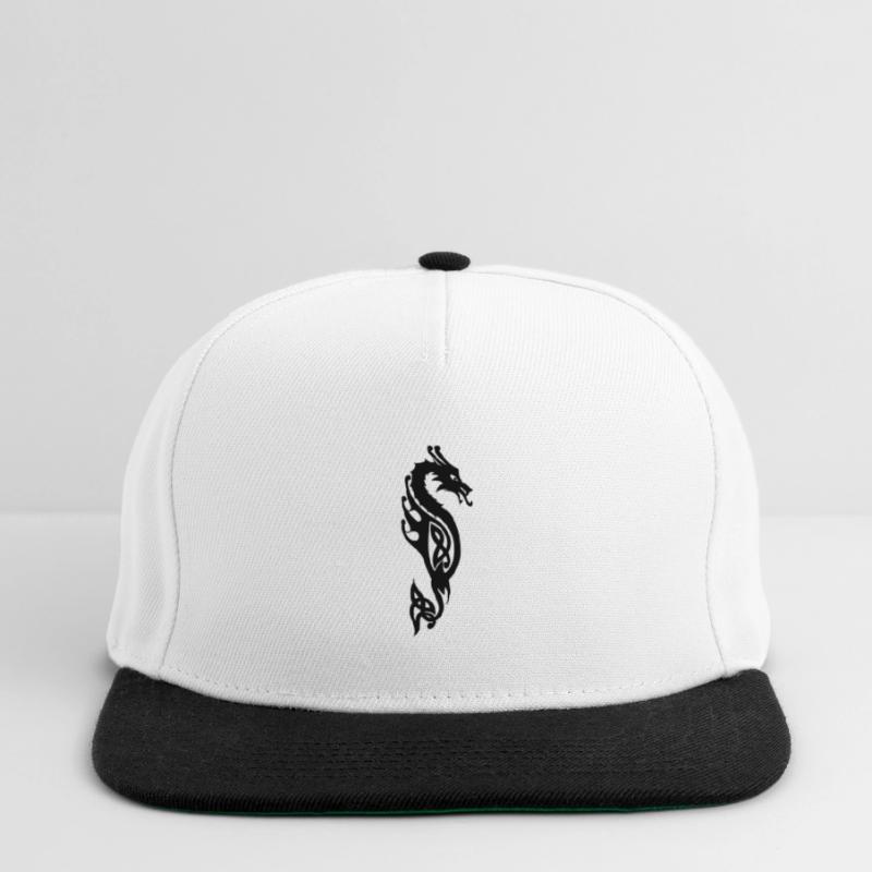 Monströse Seeschlange oder Drachenvektor Snapback Cap