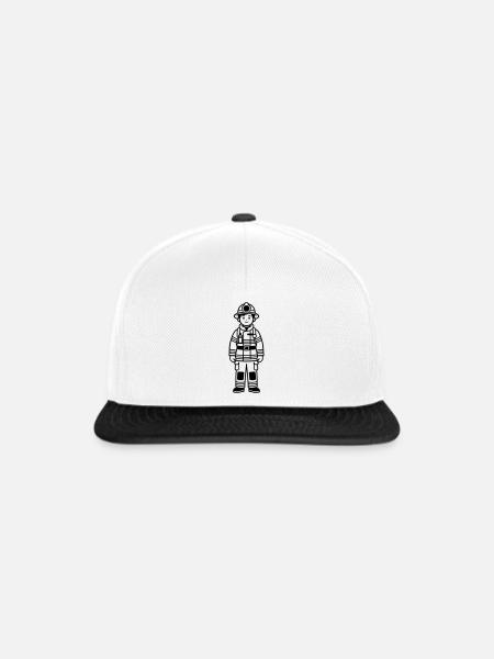 Feuerwehr - Snapback Cap - Weiß/Schwarz