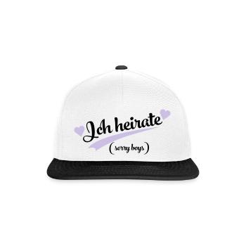 lustiger spruch - Snapback Cap - Weiß/Schwarz - Vorne
