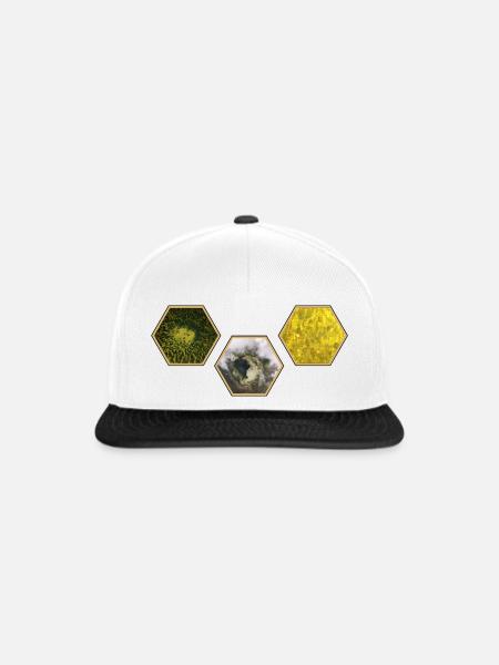 Siedler von Catan Hexagon Design - Snapback Cap - Weiß/Schwarz