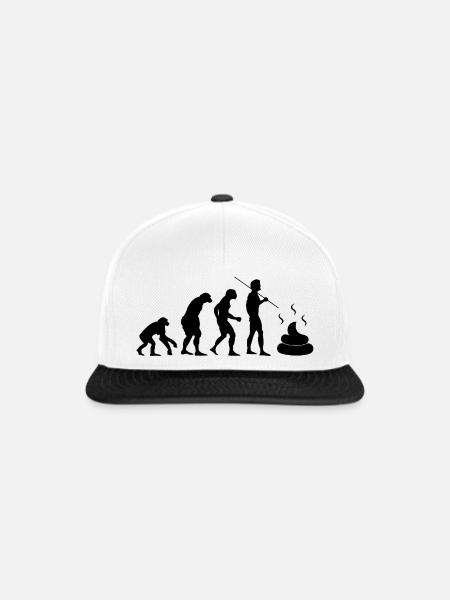 Darmentwicklung (Schwarz) - Snapback Cap - Weiß/Schwarz