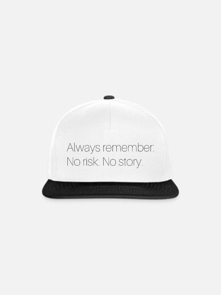 Motivierender Spruch - Snapback Cap - Weiß/Schwarz