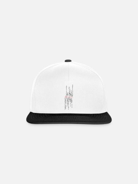 Antifascista Typo Collage rot/schwarz - Snapback Cap - Weiß/Schwarz