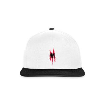 Albanisches Design - Snapback Cap - Weiß/Schwarz - Vorne