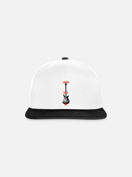 Legends never die - guitar - Snapback Cap - Weiß/Schwarz