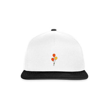 Luftballons dreifarbig - Snapback Cap - Weiß/Schwarz - Vorne
