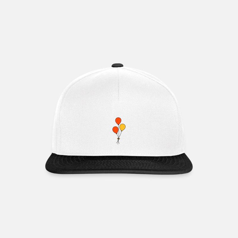 Luftballons dreifarbig - Snapback Cap - Weiß/Schwarz