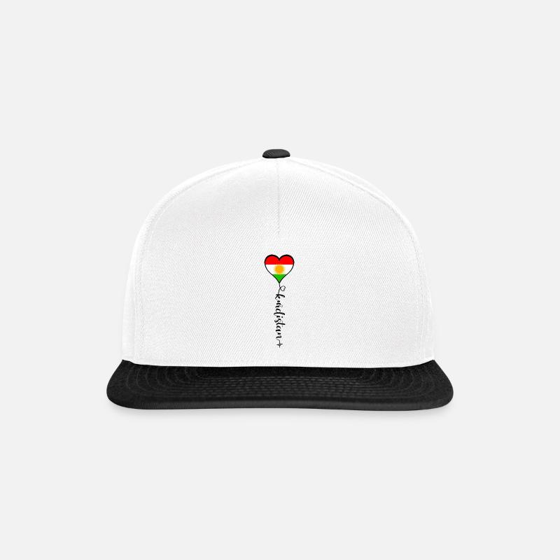 Kurdistan Flagge Bakur Bashur Rojava Rojhlt Newroz - Snapback Cap - Weiß/Schwarz