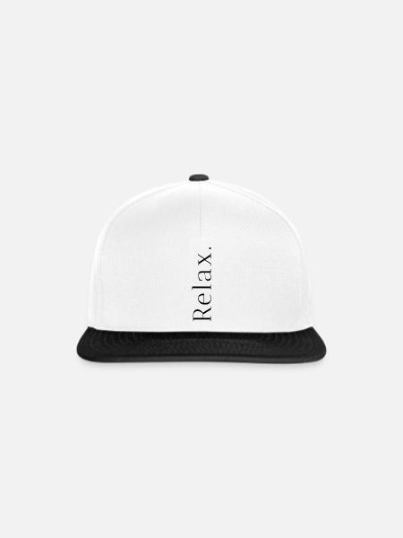 relax - Snapback Cap - Weiß/Schwarz