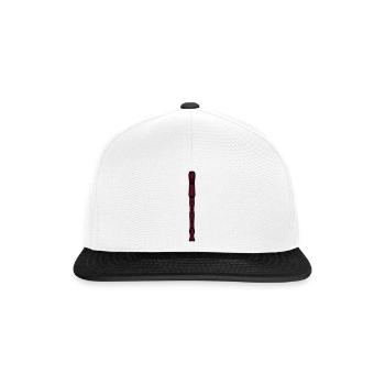 recorder flute - Snapback Cap - white/black - Front