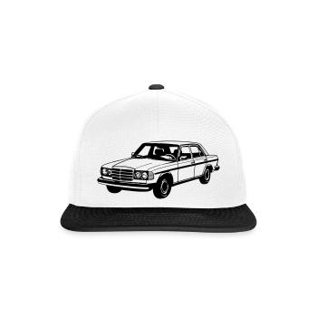 MB W123 , Youngtimer / Oldtimer ...(25) - Snapback Cap - Weiß/Schwarz - Vorne