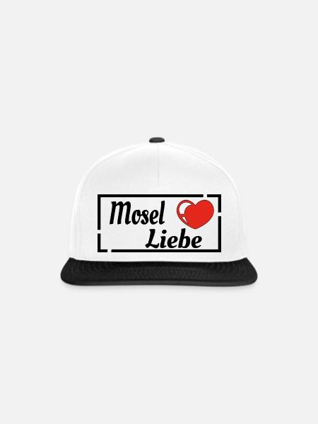 Mosel Liebe - Snapback Cap - Weiß/Schwarz
