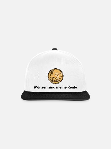 Muenzen sind meine Rente - Snapback Cap - Weiß/Schwarz