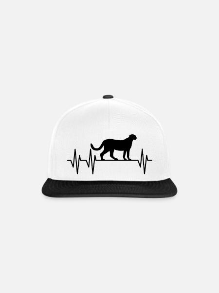 Gepard Heartbeat - Snapback Cap - Weiß/Schwarz