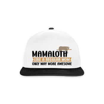Mutter Faultier Faultier Mutter Oma Geschenk - Snapback Cap - Weiß/Schwarz - Vorne