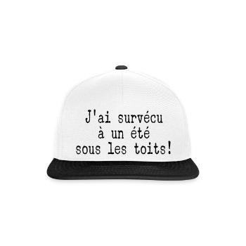 survécu Été Toits - Casquette snapback - blanc/noir - Devant