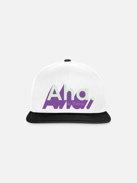 Ah du Fuchs – frecher Wortwitz - Snapback Cap - Weiß/Schwarz