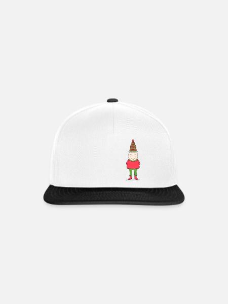 wichtel stehend - Snapback Cap - Weiß/Schwarz
