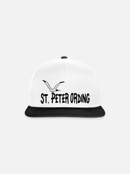 St Peter Ording - Snapback Cap - Weiß/Schwarz