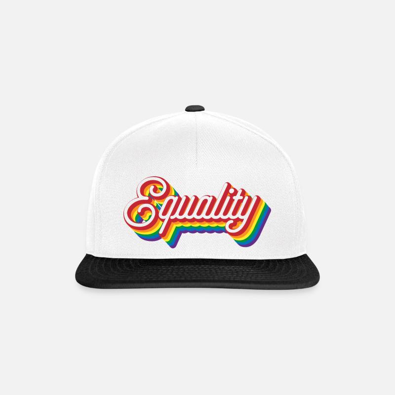 Equality Gay Pride Lgbtq Rainbow Transgender Bisex - Snapback Cap - Weiß/Schwarz