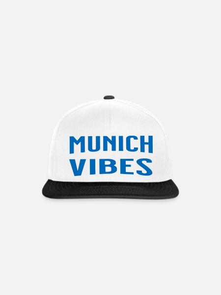 Munich Vibes - Snapback Cap - Weiß/Schwarz