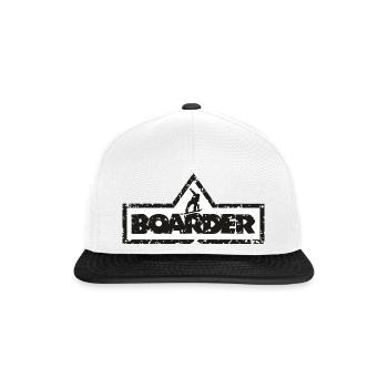 Boarder Frame White 2C - Snapback Cap - white/black - Front