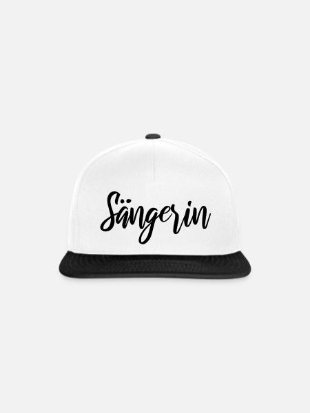 Sängerin - Snapback Cap - Weiß/Schwarz