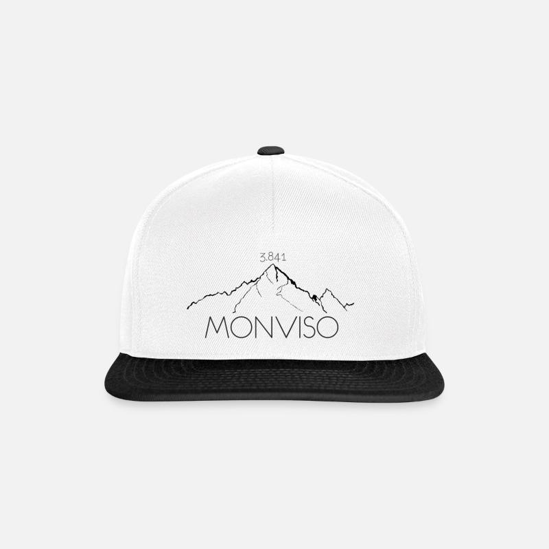 MONVISO MONT GESICHT - Snapback Cap - Weiß/Schwarz