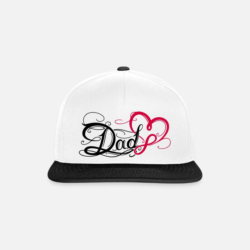 Dad Papa Vatertag Tattoo - Snapback Cap - Weiß/Schwarz