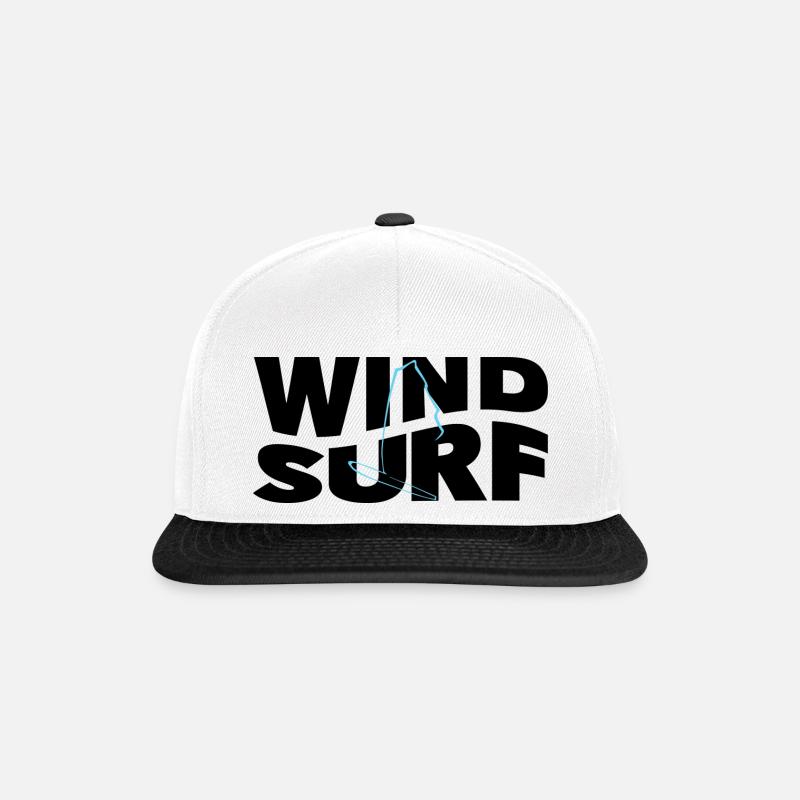 Windsurf Schriftzug - Snapback Cap - Weiß/Schwarz