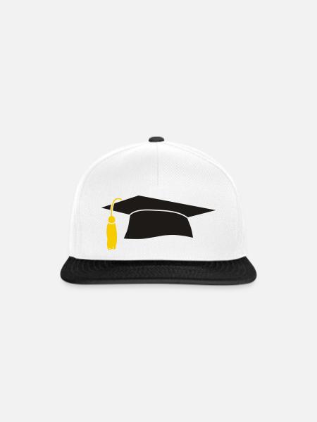 Doktorhut - Snapback Cap - Weiß/Schwarz