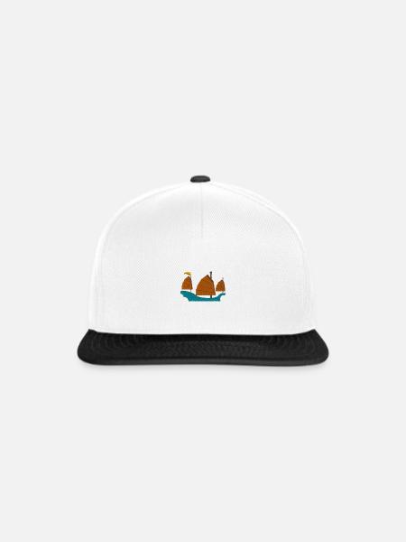 Sailing ship - Snapback Cap - Weiß/Schwarz