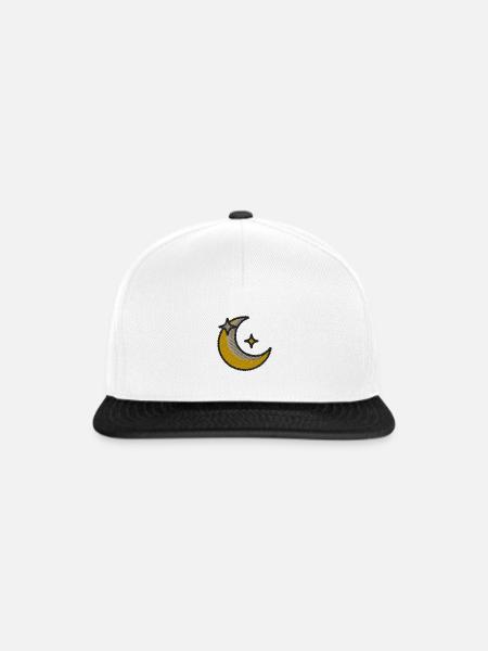 Mond - Snapback Cap - Weiß/Schwarz