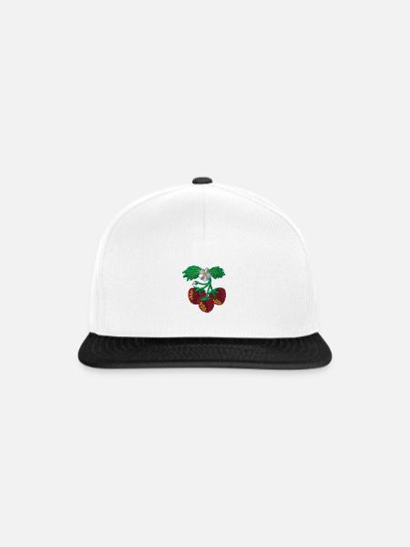 Strawberry - Snapback Cap - Weiß/Schwarz