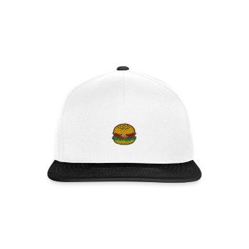 Burger 1 - Snapback Cap - white/black - Front