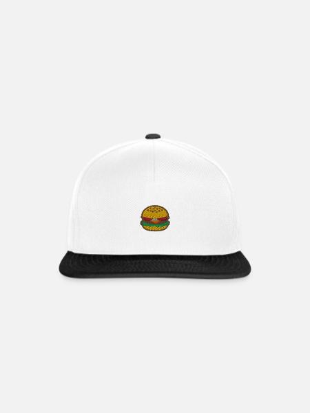 Burger 1 - Snapback Cap - Weiß/Schwarz
